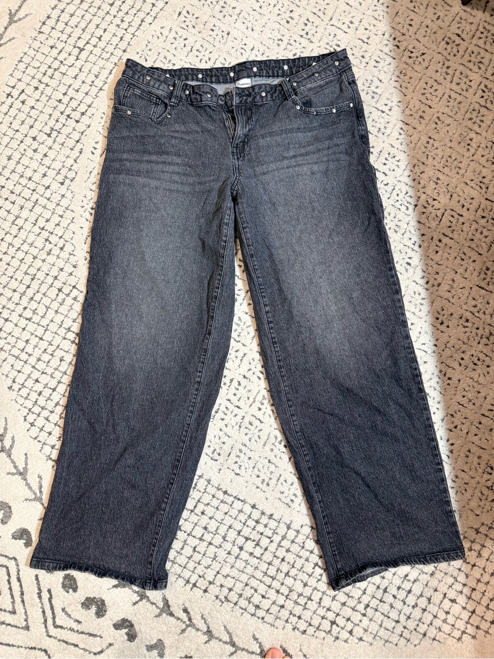 Vintage Y2K Wide Leg Black Jeans